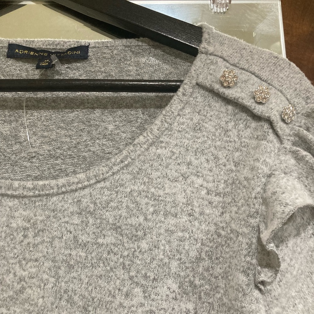Gray sweater blouse